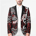 Personalised Aotearoa Bulldog Blazer New Zealand Maori Taniko Art - Aussie Hoodie