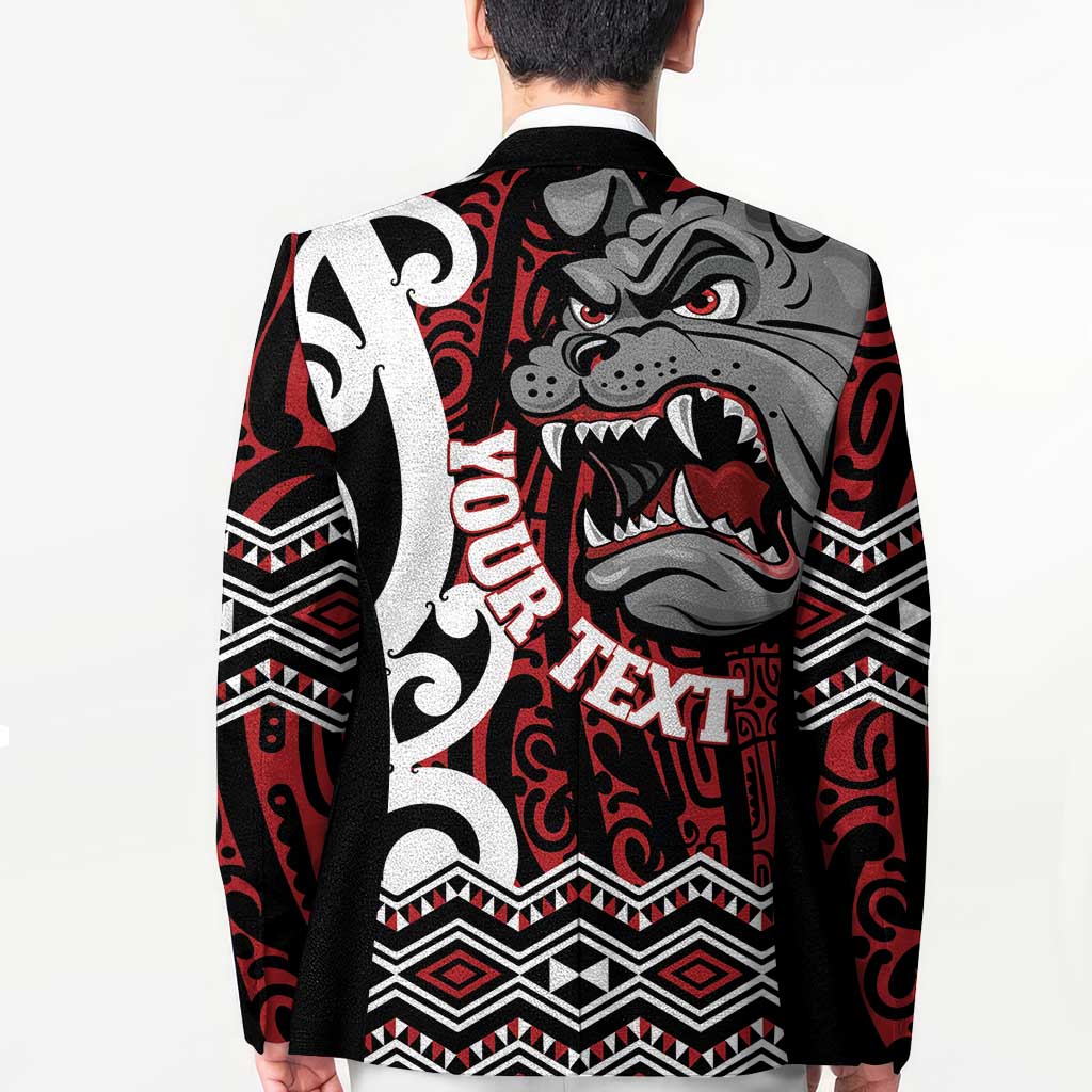 Personalised Aotearoa Bulldog Blazer New Zealand Maori Taniko Art - Aussie Hoodie