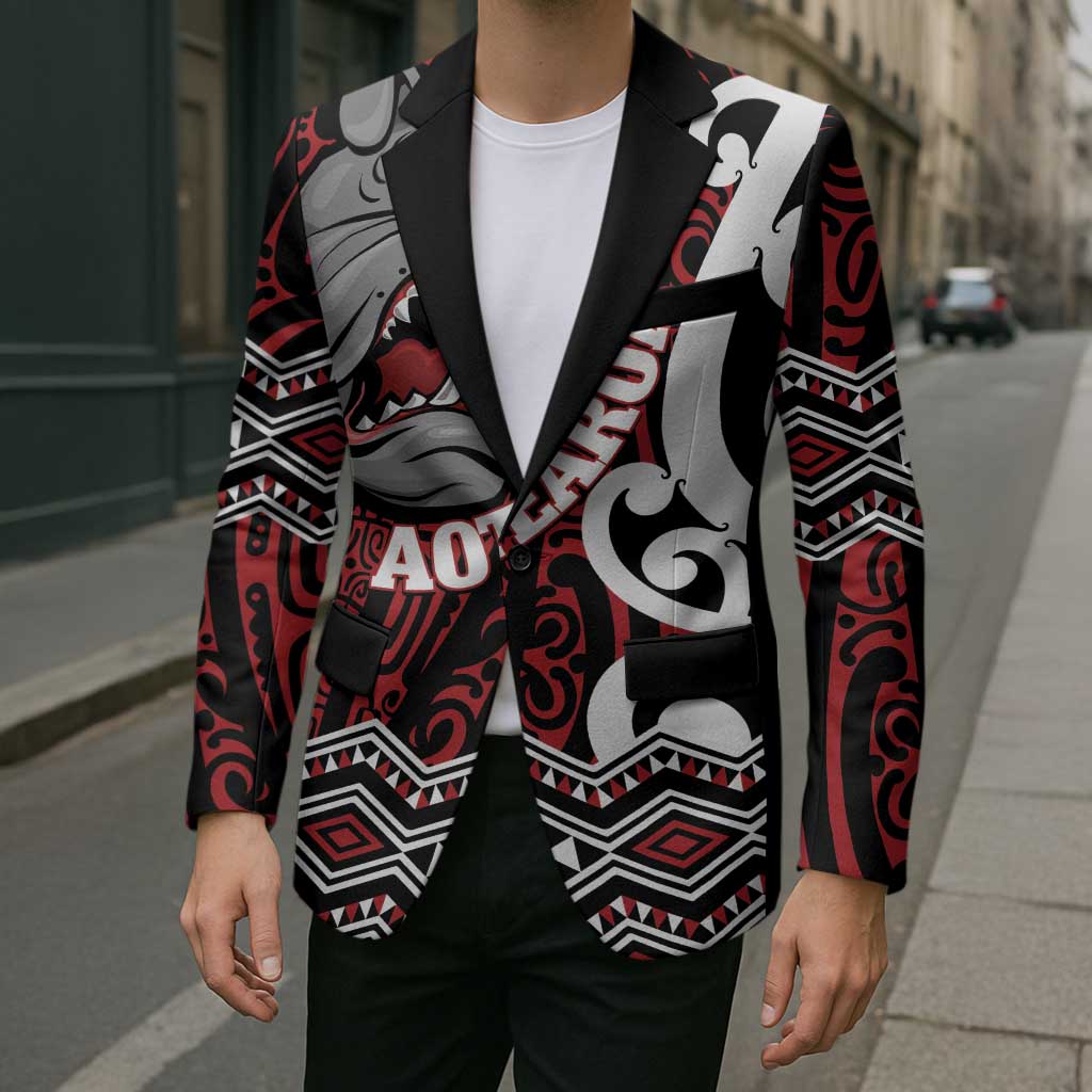 Personalised Aotearoa Bulldog Blazer New Zealand Maori Taniko Art - Aussie Hoodie