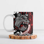 Personalised Aotearoa Bulldog Ceramic Mug New Zealand Maori Taniko Art - Aussie Hoodie