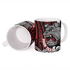 Personalised Aotearoa Bulldog Ceramic Mug New Zealand Maori Taniko Art - Aussie Hoodie