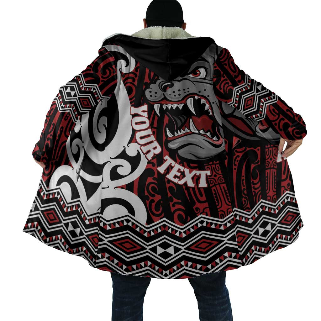 Personalised Aotearoa Bulldog Cloak New Zealand Maori Taniko Art - Aussie Hoodie