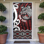Personalised Aotearoa Bulldog Door Cover New Zealand Maori Taniko Art - Aussie Hoodie