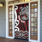 Personalised Aotearoa Bulldog Door Cover New Zealand Maori Taniko Art - Aussie Hoodie