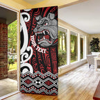 Personalised Aotearoa Bulldog Door Cover New Zealand Maori Taniko Art - Aussie Hoodie