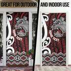 Personalised Aotearoa Bulldog Door Cover New Zealand Maori Taniko Art - Aussie Hoodie