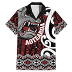 Personalised Aotearoa Bulldog Family Matching Mermaid Dress and Hawaiian Shirt New Zealand Maori Taniko Art