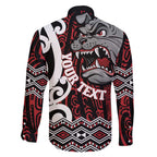 Personalised Aotearoa Bulldog Family Matching Mermaid Dress and Hawaiian Shirt New Zealand Maori Taniko Art