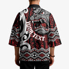 Personalised Aotearoa Bulldog Kimono New Zealand Maori Taniko Art - Aussie Hoodie