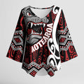Personalised Aotearoa Bulldog Kimono Sleeve Blouse New Zealand Maori Taniko Art - Aussie Hoodie