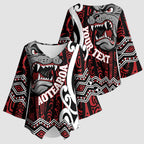 Personalised Aotearoa Bulldog Kimono Sleeve Blouse New Zealand Maori Taniko Art - Aussie Hoodie