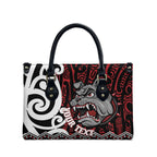 Personalised Aotearoa Bulldog Leather Bag New Zealand Maori Taniko Art - Aussie Hoodie