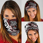 Personalised Aotearoa Bulldog Neck Gaiter New Zealand Maori Taniko Art - Aussie Hoodie