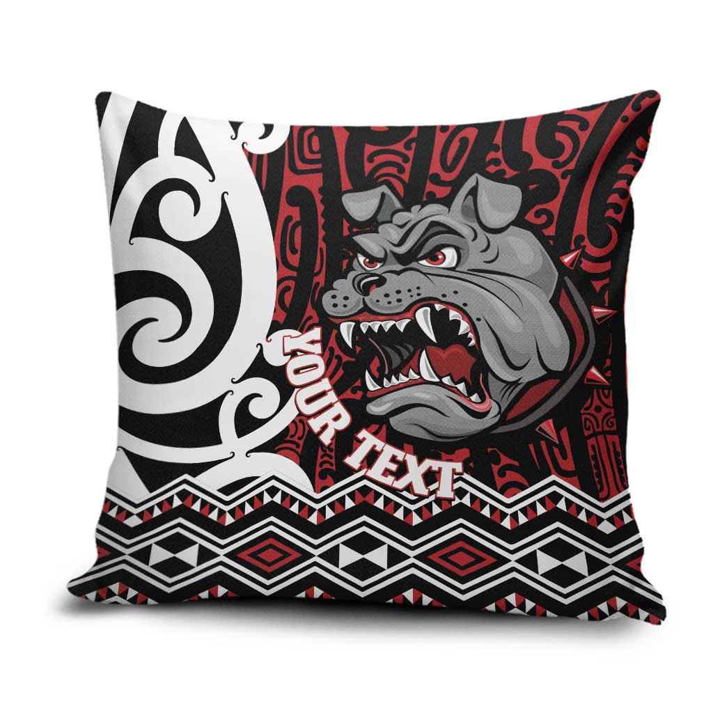Personalised Aotearoa Bulldog Pillow Cover New Zealand Maori Taniko Art - Aussie Hoodie