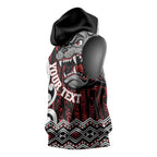 Personalised Aotearoa Bulldog Sleeveless Hoodie New Zealand Maori Taniko Art - Aussie Hoodie