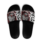 Personalised Aotearoa Bulldog Slide Sandals New Zealand Maori Taniko Art - Aussie Hoodie