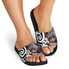 Personalised Aotearoa Bulldog Slide Sandals New Zealand Maori Taniko Art - Aussie Hoodie