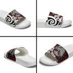 Personalised Aotearoa Bulldog Slide Sandals New Zealand Maori Taniko Art - Aussie Hoodie