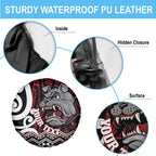 Personalised Aotearoa Bulldog Spare Tire Cover New Zealand Maori Taniko Art