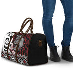 Personalised Aotearoa Bulldog Travel Bag New Zealand Maori Taniko Art - Aussie Hoodie