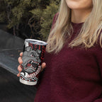 Personalised Aotearoa Bulldog Tumbler Cup New Zealand Maori Taniko Art