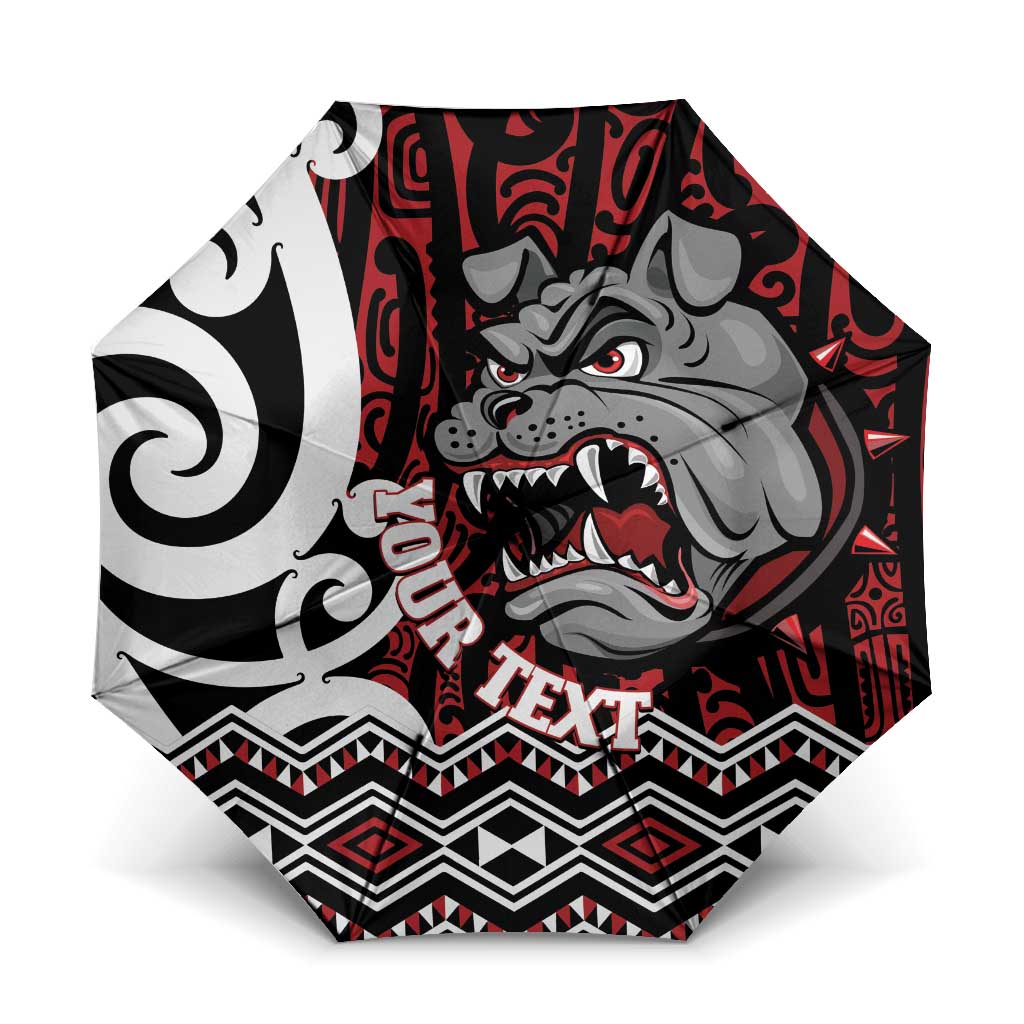 Personalised Aotearoa Bulldog Umbrella New Zealand Maori Taniko Art - Aussie Hoodie