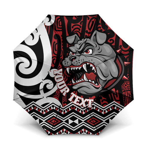 Personalised Aotearoa Bulldog Umbrella New Zealand Maori Taniko Art - Aussie Hoodie