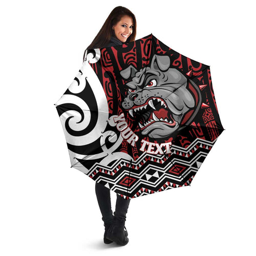 Personalised Aotearoa Bulldog Umbrella New Zealand Maori Taniko Art - Aussie Hoodie