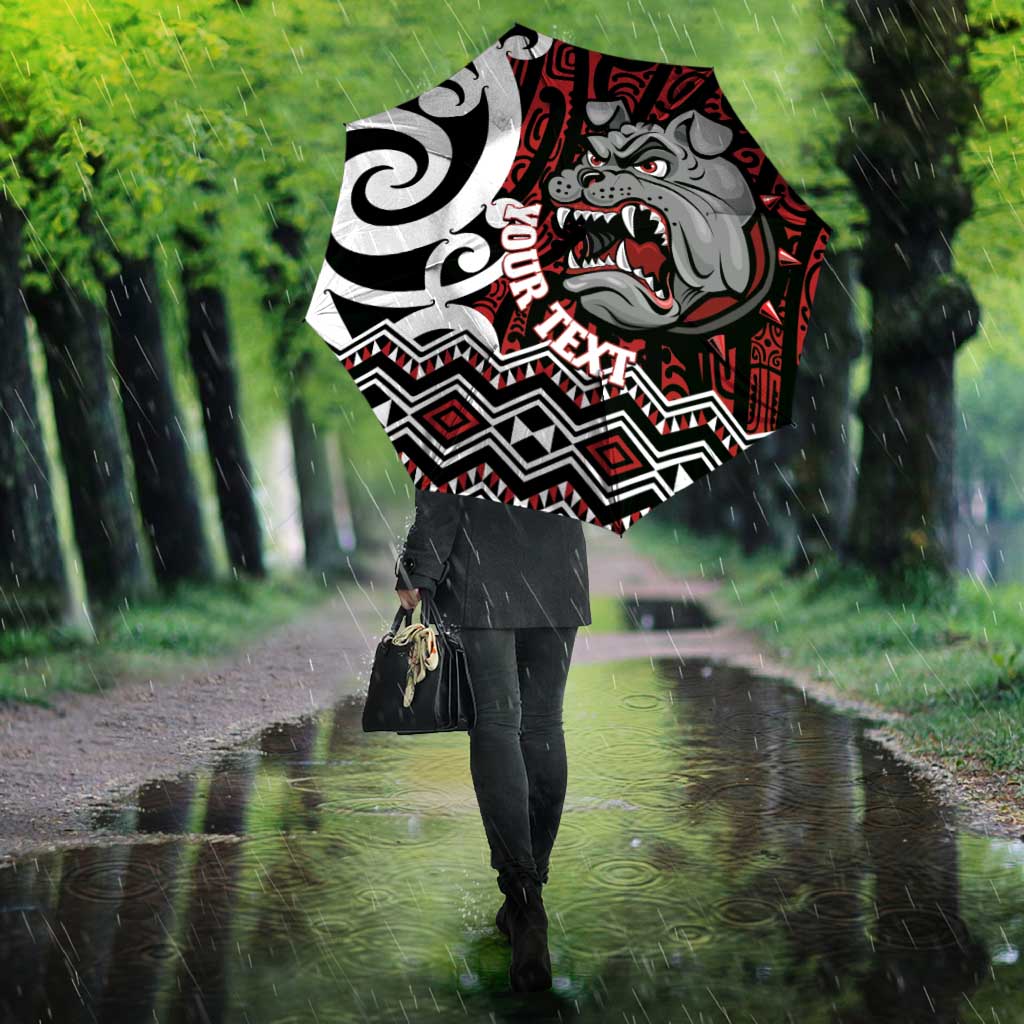 Personalised Aotearoa Bulldog Umbrella New Zealand Maori Taniko Art - Aussie Hoodie