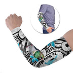 Aotearoa Te Ika-a-Maui Arm Sleeves South Island Kekeru Maori Koru - Aussie Hoodie