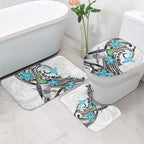 Aotearoa Te Ika-a-Maui Bathroom Set South Island Kekeru Maori Koru - Aussie Hoodie