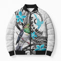 Aotearoa Te Ika-a-Maui Bomber Puffer Jacket South Island Kekeru Maori Koru - Aussie Hoodie