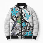 Aotearoa Te Ika-a-Maui Bomber Puffer Jacket South Island Kekeru Maori Koru - Aussie Hoodie