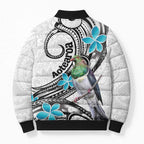 Aotearoa Te Ika-a-Maui Bomber Puffer Jacket South Island Kekeru Maori Koru - Aussie Hoodie