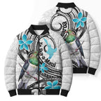 Aotearoa Te Ika-a-Maui Bomber Puffer Jacket South Island Kekeru Maori Koru - Aussie Hoodie
