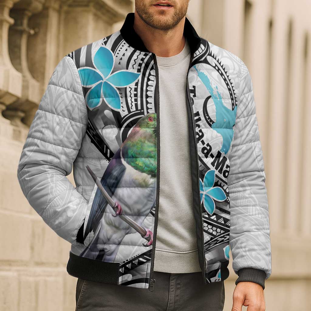 Aotearoa Te Ika-a-Maui Bomber Puffer Jacket South Island Kekeru Maori Koru - Aussie Hoodie