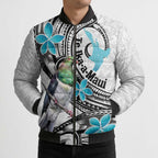 Aotearoa Te Ika-a-Maui Bomber Puffer Jacket South Island Kekeru Maori Koru - Aussie Hoodie
