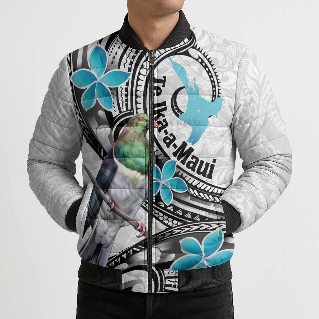 Aotearoa Te Ika-a-Maui Bomber Puffer Jacket South Island Kekeru Maori Koru - Aussie Hoodie