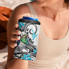 Aotearoa Te Ika-a-Maui 4 in 1 Can Cooler Tumbler South Island Kekeru Maori Koru