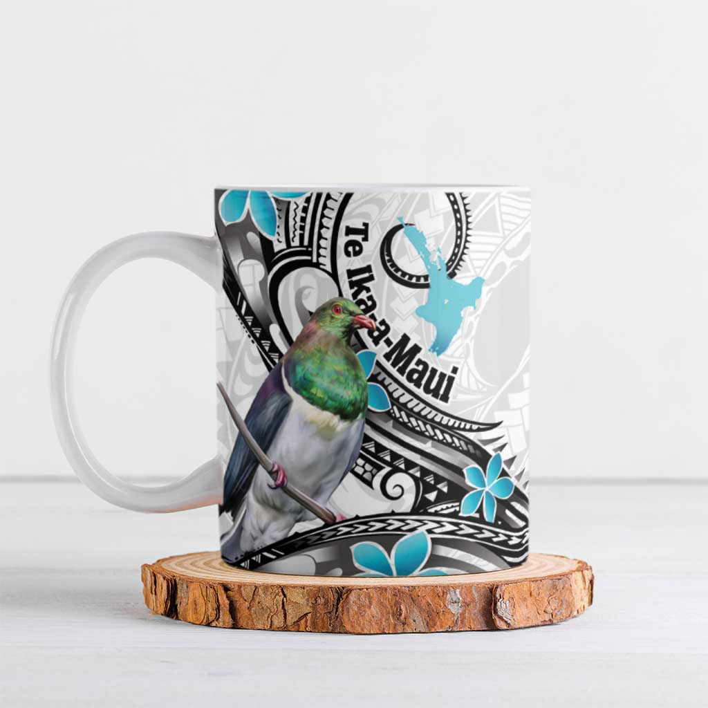 Aotearoa Te Ika-a-Maui Ceramic Mug South Island Kekeru Maori Koru - Aussie Hoodie