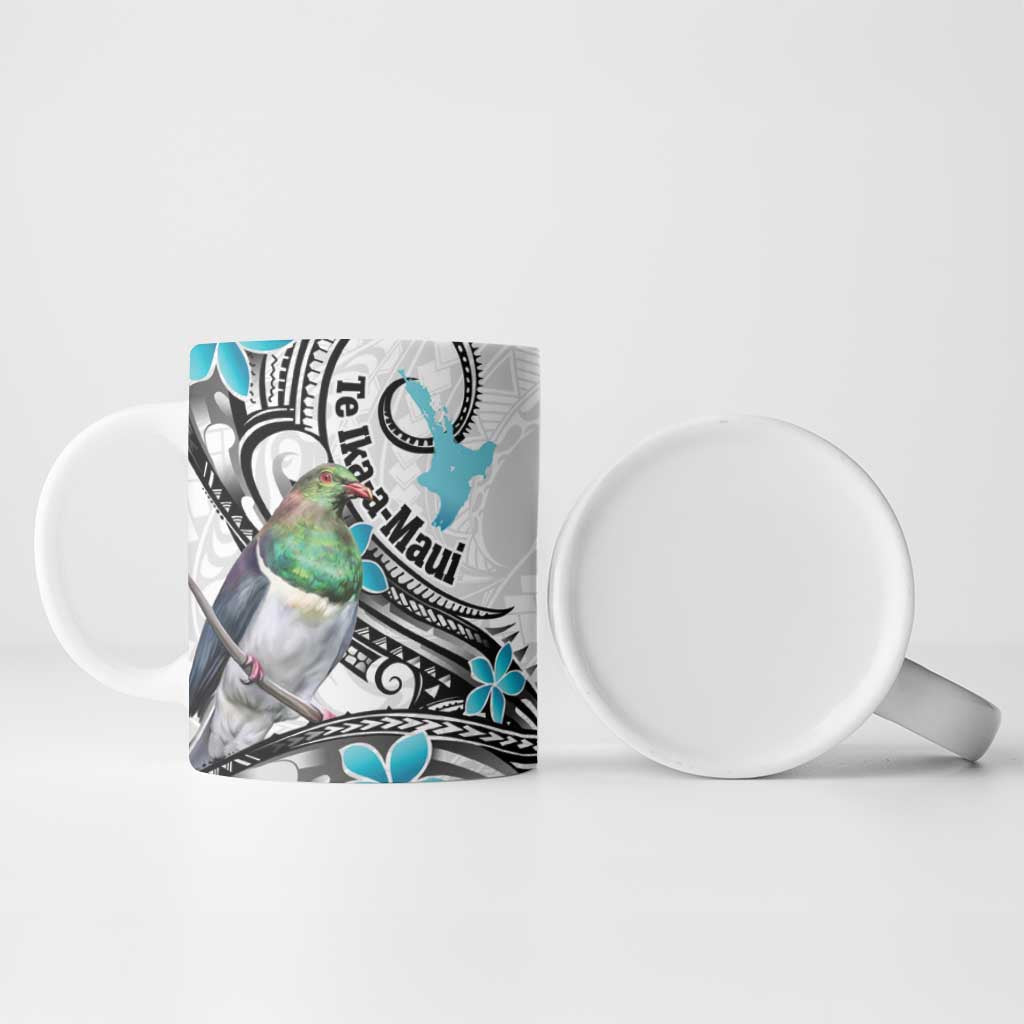 Aotearoa Te Ika-a-Maui Ceramic Mug South Island Kekeru Maori Koru - Aussie Hoodie
