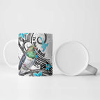 Aotearoa Te Ika-a-Maui Ceramic Mug South Island Kekeru Maori Koru - Aussie Hoodie
