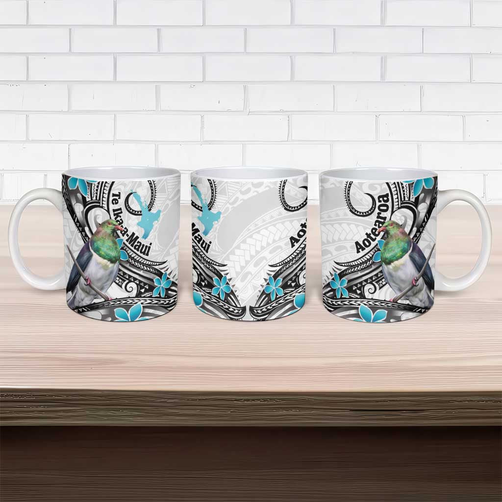 Aotearoa Te Ika-a-Maui Ceramic Mug South Island Kekeru Maori Koru - Aussie Hoodie