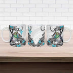 Aotearoa Te Ika-a-Maui Ceramic Mug South Island Kekeru Maori Koru - Aussie Hoodie