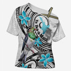Aotearoa Te Ika-a-Maui Cross Shoulder Shirt South Island Kekeru Maori Koru - Aussie Hoodie
