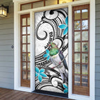 Aotearoa Te Ika-a-Maui Door Cover South Island Kekeru Maori Koru - Aussie Hoodie