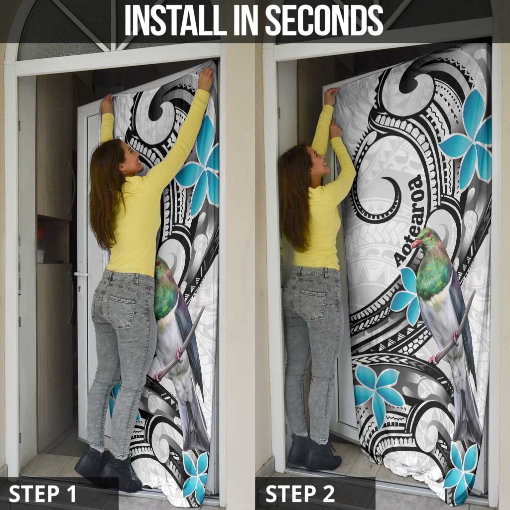 Aotearoa Te Ika-a-Maui Door Cover South Island Kekeru Maori Koru - Aussie Hoodie