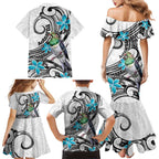 Aotearoa Te Ika-a-Maui Family Matching Mermaid Dress and Hawaiian Shirt South Island Kekeru Maori Koru
