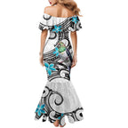 Aotearoa Te Ika-a-Maui Family Matching Mermaid Dress and Hawaiian Shirt South Island Kekeru Maori Koru