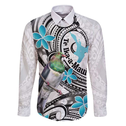 Aotearoa Te Ika-a-Maui Family Matching Short Sleeve Bodycon Dress and Hawaiian Shirt South Island Kekeru Maori Koru